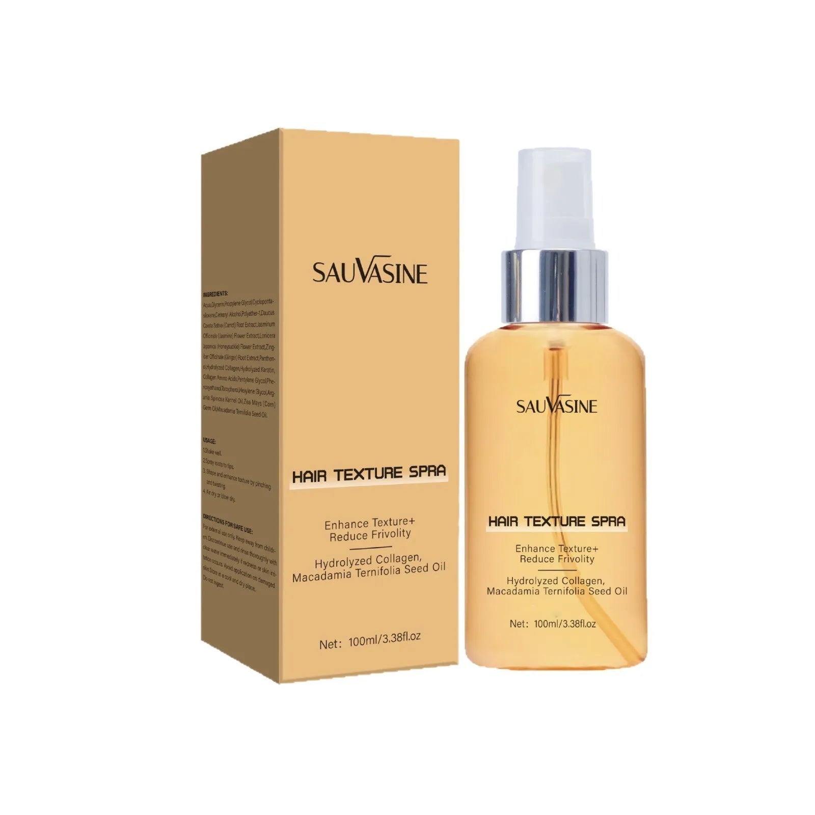 100 ml bottle of frizz reduction and scalp moisturising hair spray for normal hair