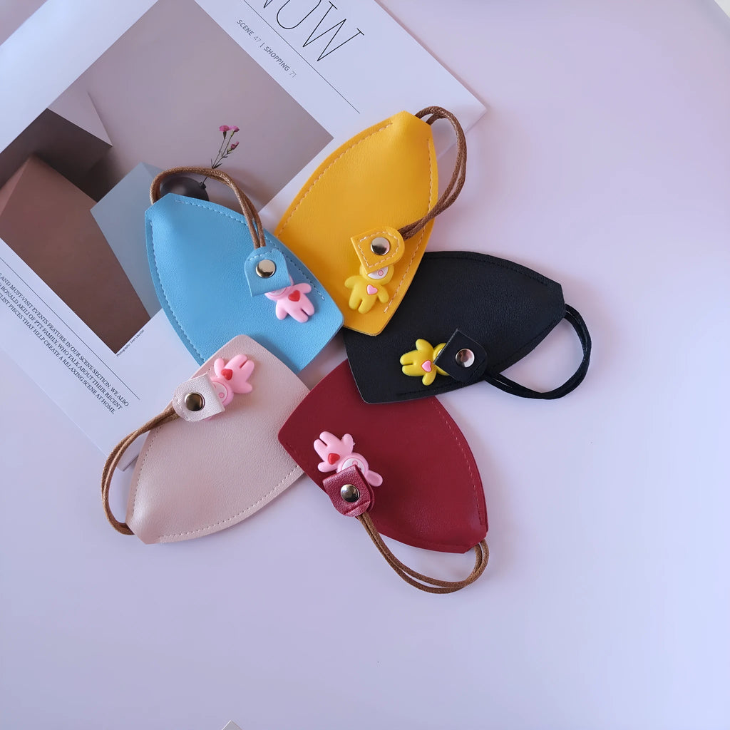 Universal large capacity PU leather car key case for keys and credit cards in multiple colours.