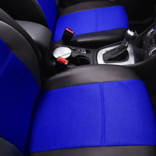 Artificial leather car seat covers in multiple colours for 5-seater vehicles with headrest protection
