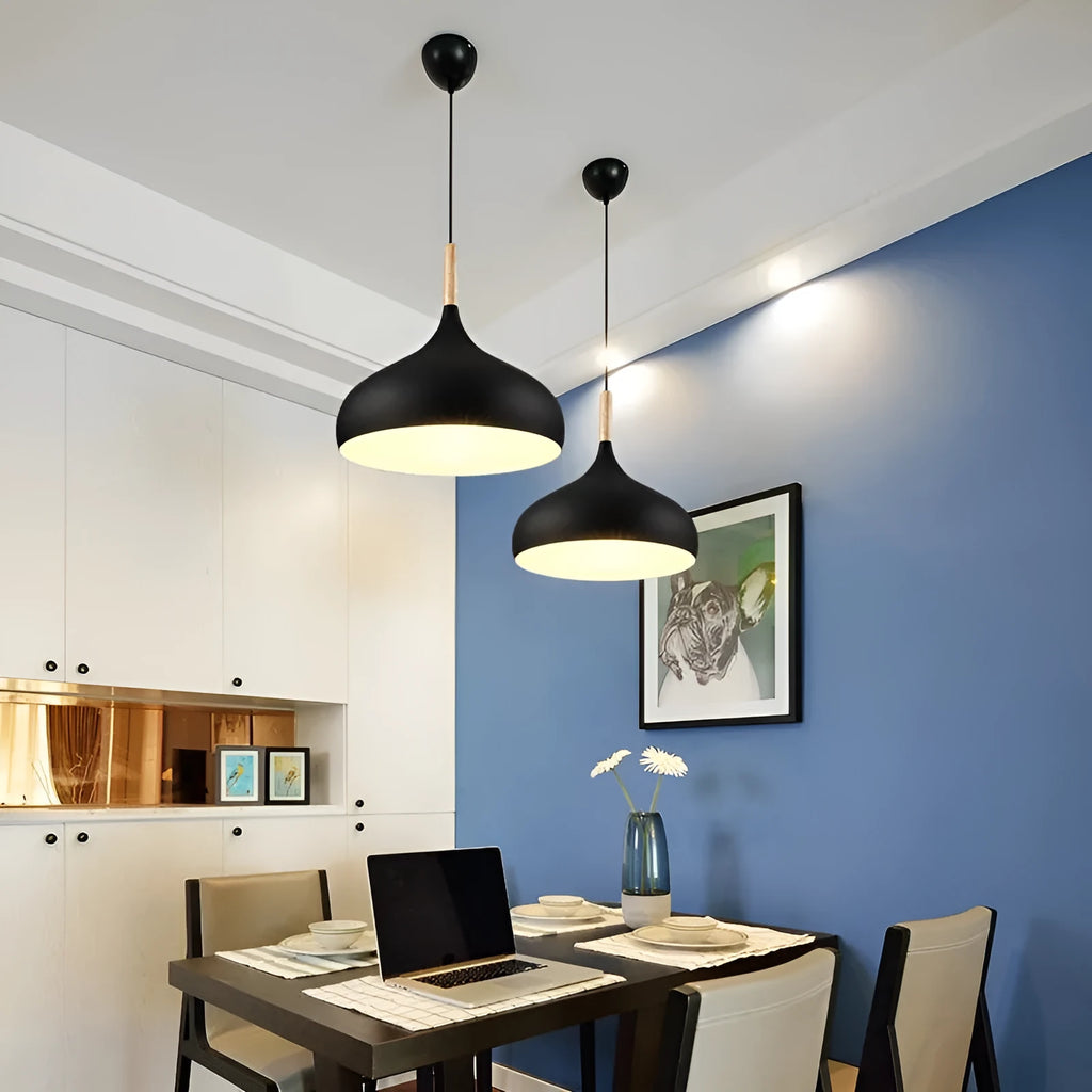 Adjustable height aluminium alloy fishline pendant chandelier in modern simple style