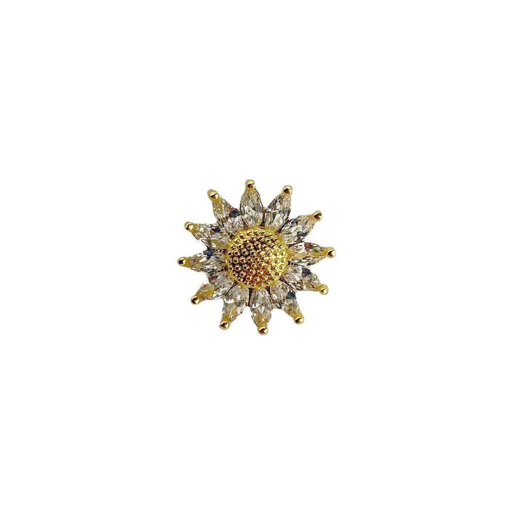 Geometric copper decorative brooch for women's garment security in six colour variations
