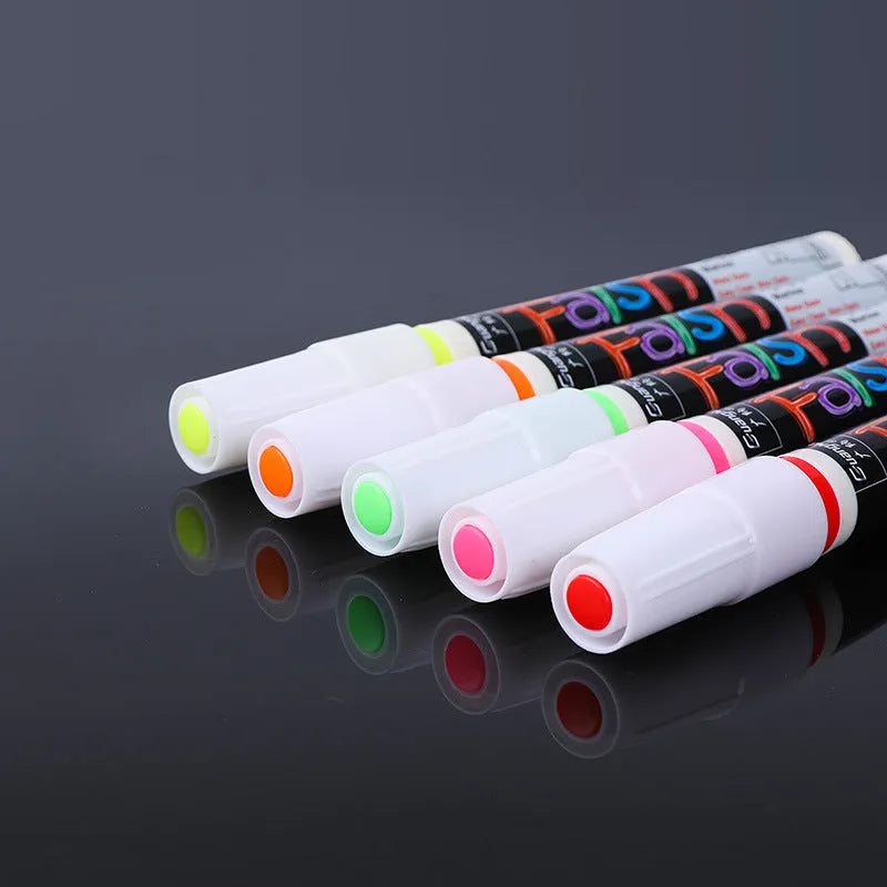 6mm thick electronic fluorescent plate highlighter pen with oblique tip for writing on whiteboards