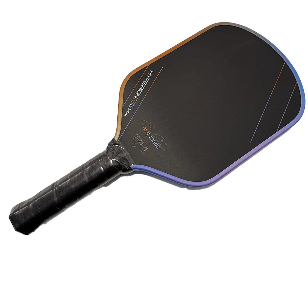 Aurora Hyperion 3s carbon fibre pickleball racket with matte Teflon surface measuring 418x190mm