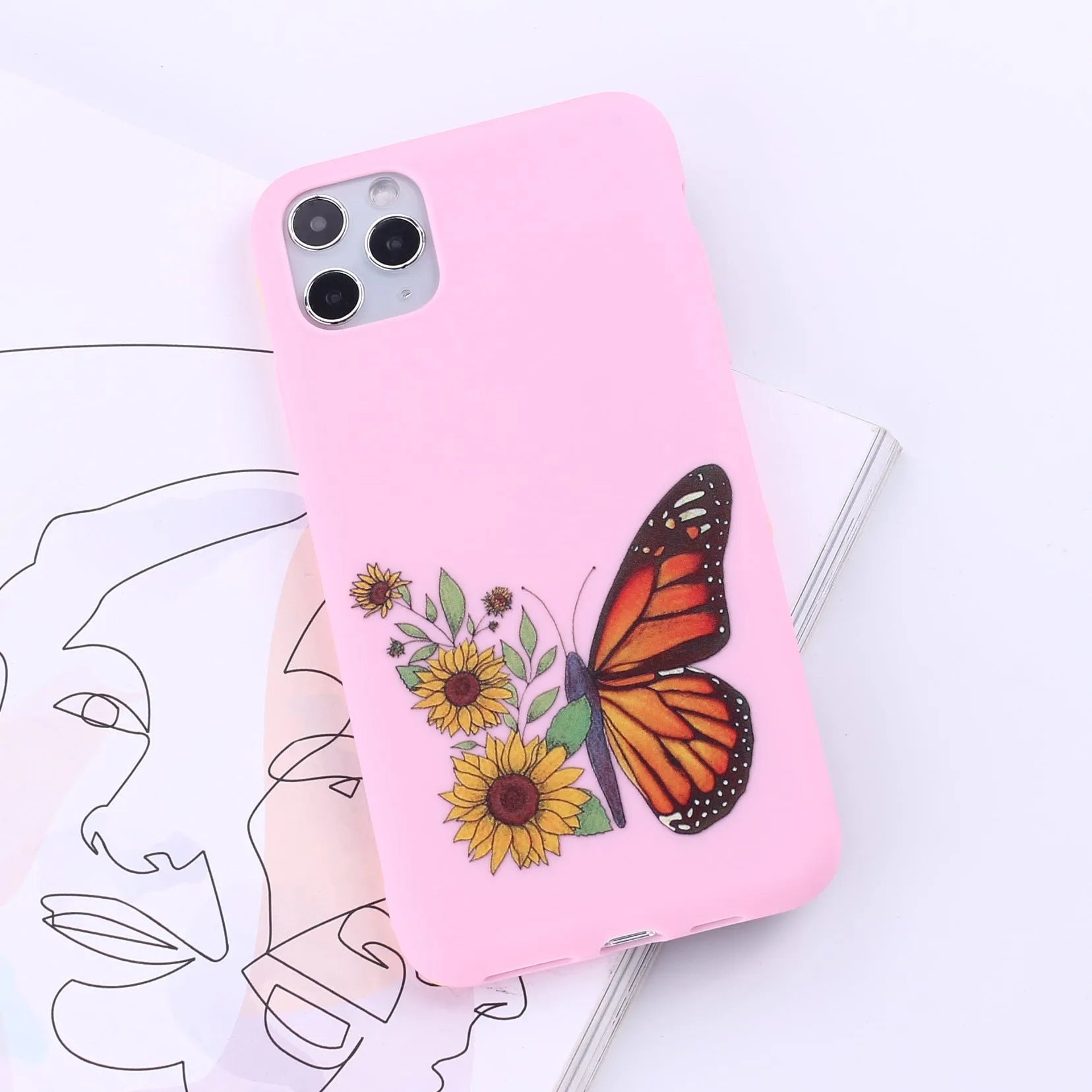 TPU mobile phone back cover case for iPhone in painted European and American style design