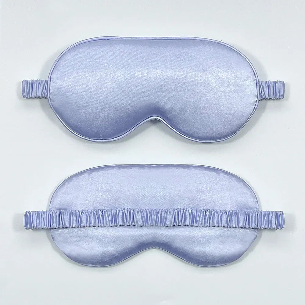 Reversible rayon satin sleep mask in a choice of colours with an elastic headband.
