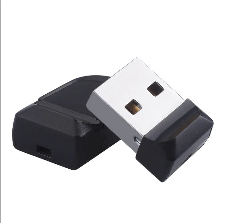 Mini U Disk black flash drive portable storage media simple solid colour design