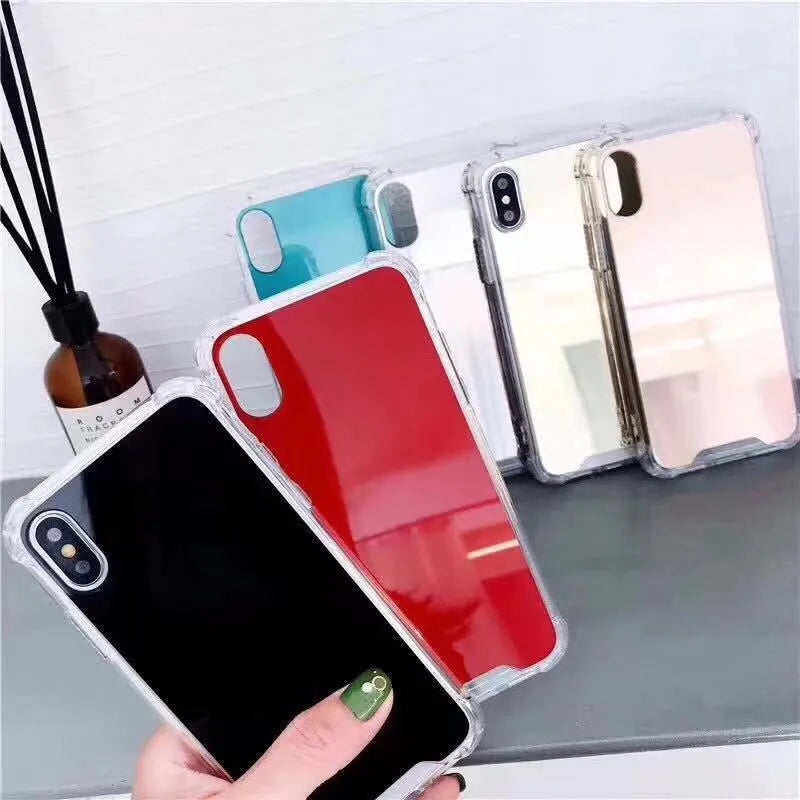 Mirror finish TPU phone case for iPhone in six colour options