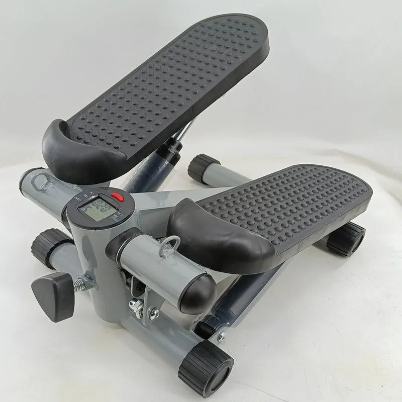 Silver gray hydraulic pedal machine for waist slimming and home fitness