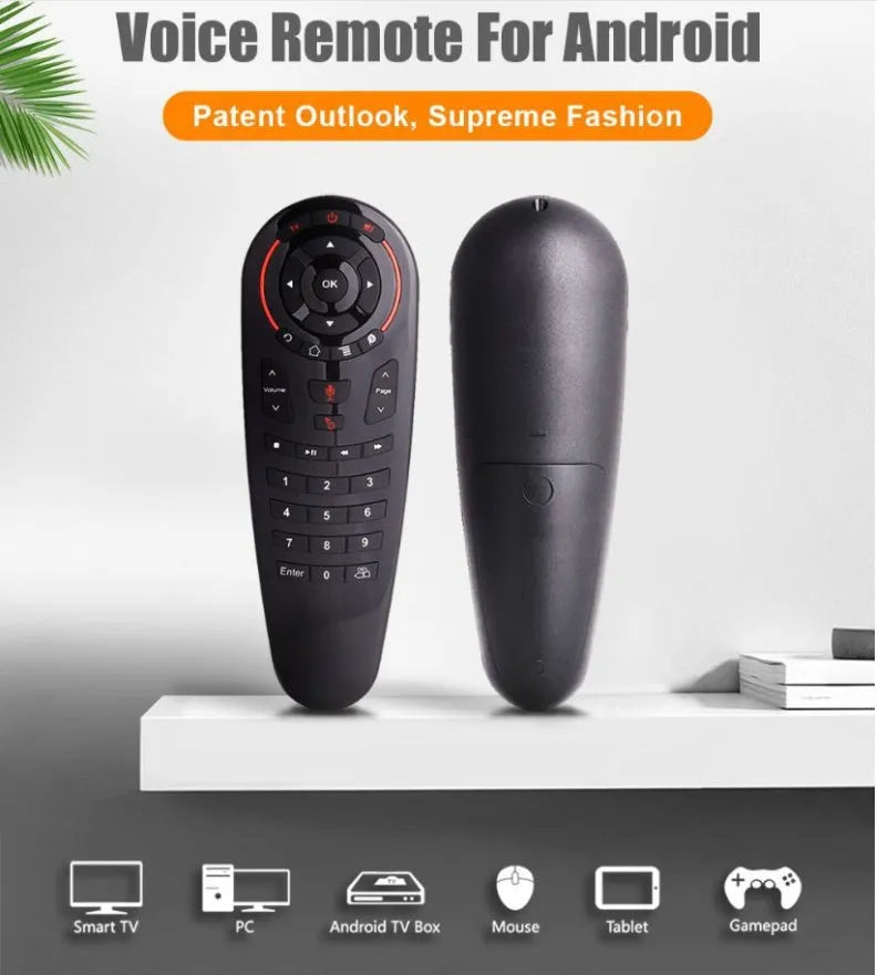 G30 Air Mouse wireless keyboard remote control with Nano USB receiver on a table