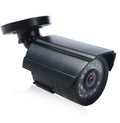 Black AHD HD waterproof security camera with fixed lens and infrared LEDs.