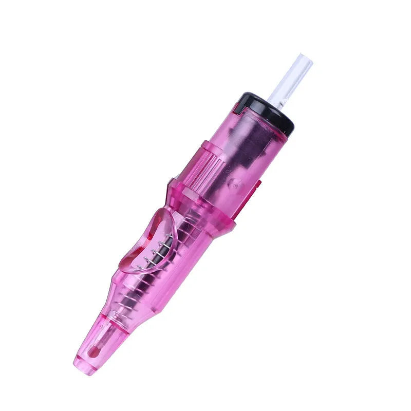 Tattoo integrated needle drawing tool with line, point and colour pen functions in a compact storage box.