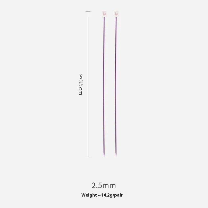 Set of crochet hooks in various sizes from 2.0mm to 10.0mm, each with a protective cap on a lengthened handle.