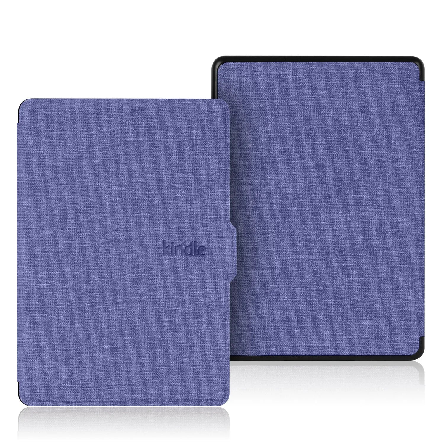 Youth version linen leather style protective hard shell case for Kindle Paperwhite with magnetic closure.