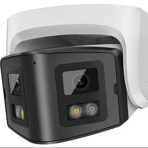 4MP dual-lens panoramic network CCTV camera with IP66 waterproof rating for security