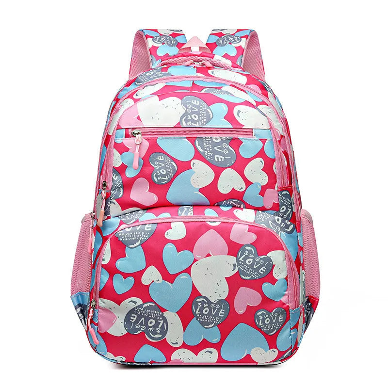Oxford cloth student schoolbag with air cushion shoulder straps in blue colour