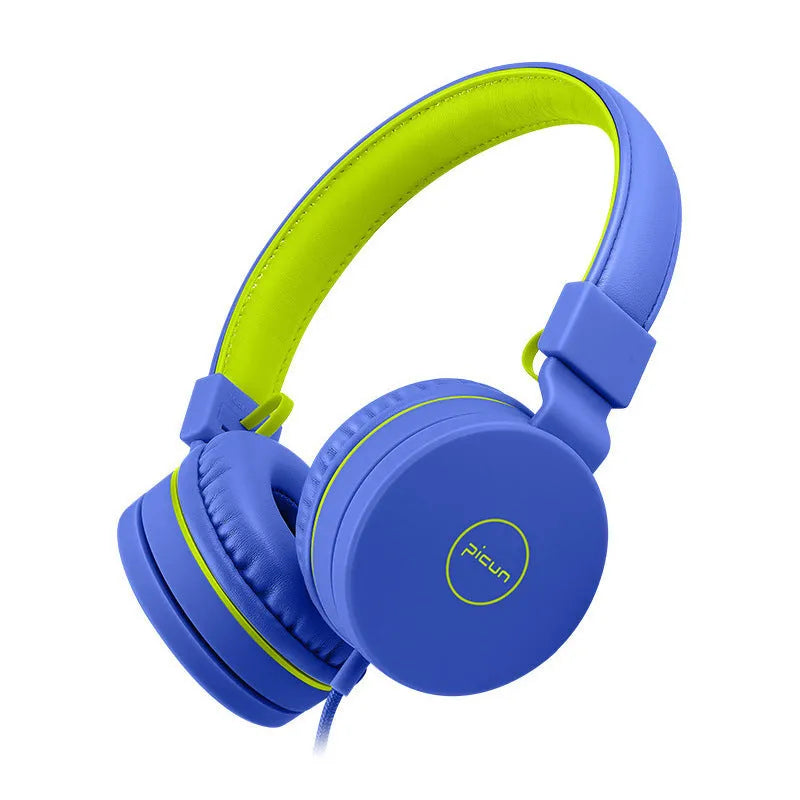 Bengoo C30 wired over-ear headphones in mint green with braided cable and 3.5mm plug.