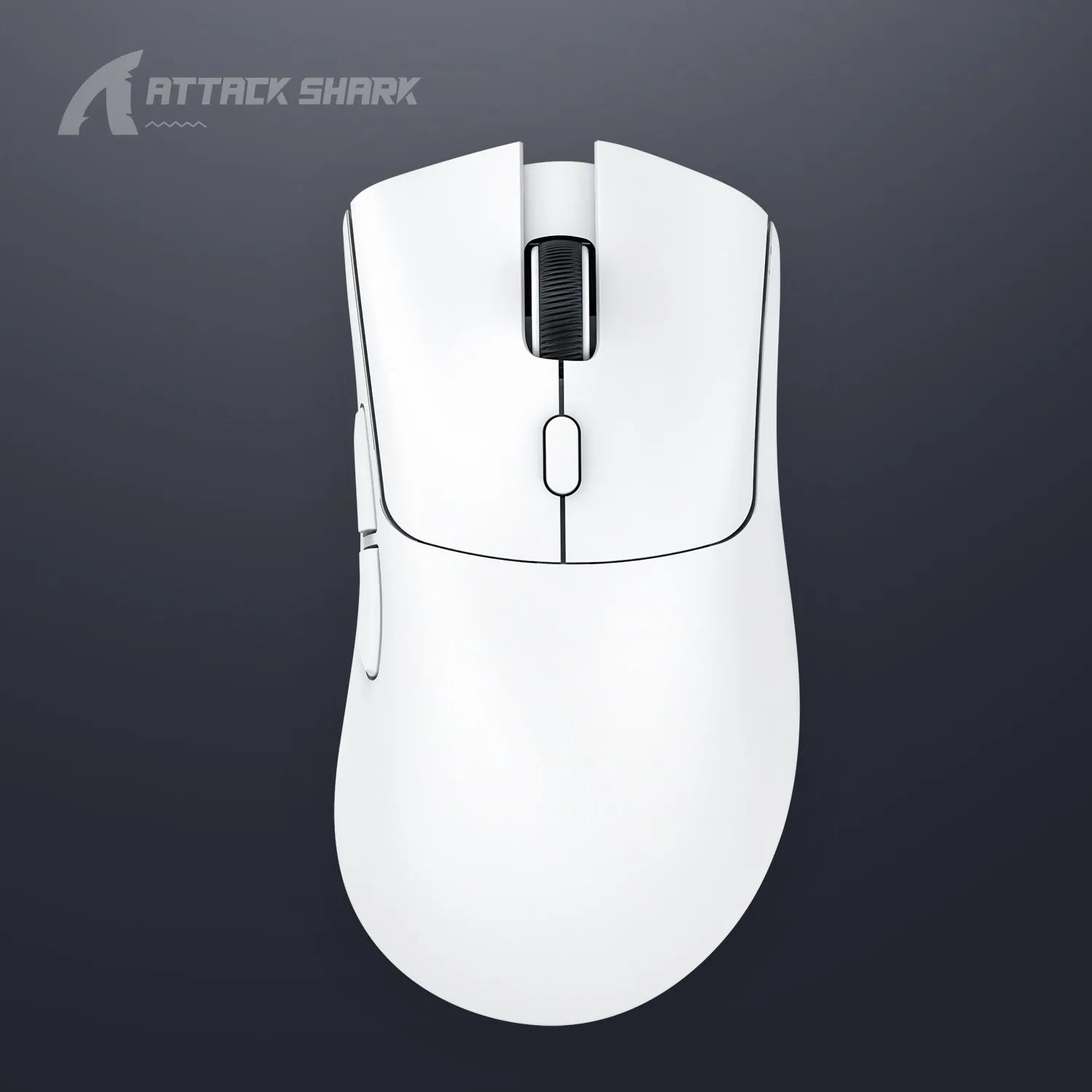 Attack Shark wireless gaming mouse in black, white or red with three connection modes