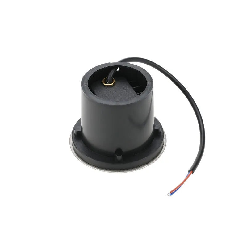 Black LED COB underground light with stainless steel cover and tempered glass lens for outdoor garden lighting