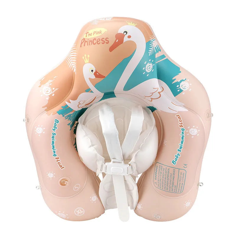 Baby sun protection sunshade swan swimming ring, PVC, with sunshade, sizes L, S, XL, 19cm inner diameter