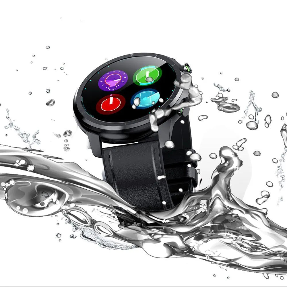 LEMFO LF26 smart bracelet showing its 1.3-inch screen, worn on a wrist, available in black, brown silver, and silver colours.