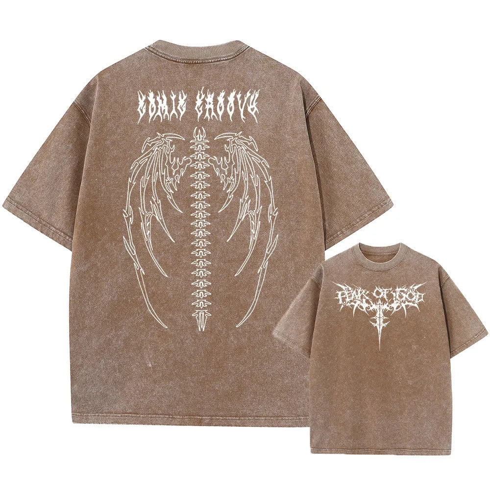 Men's oversized cotton t-shirt in loose fit with drop-shoulder short sleeves, shown in colour SX2608.