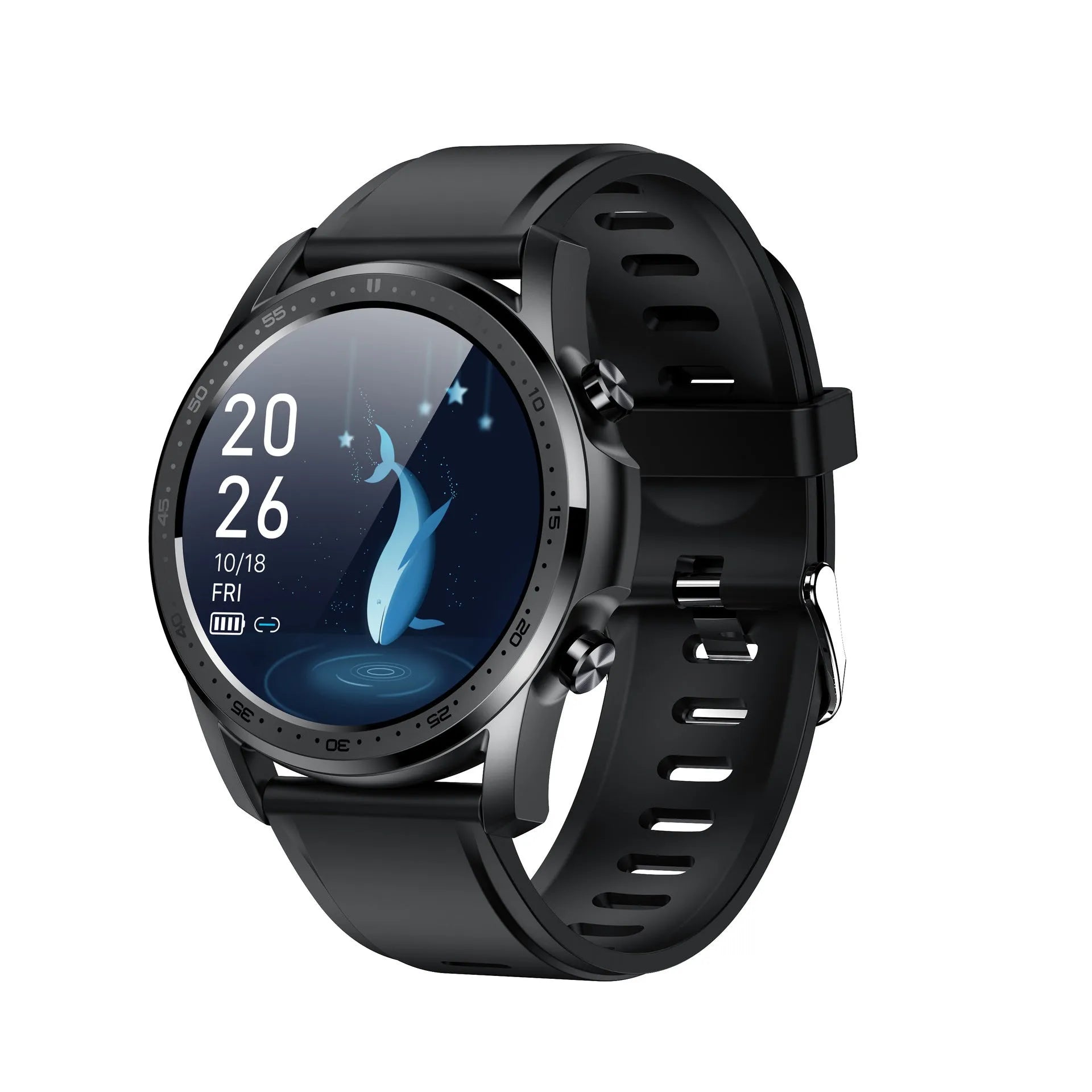 Youth2 body temperature smart bracelet with 1.3-inch screen and zinc alloy case in black or grey