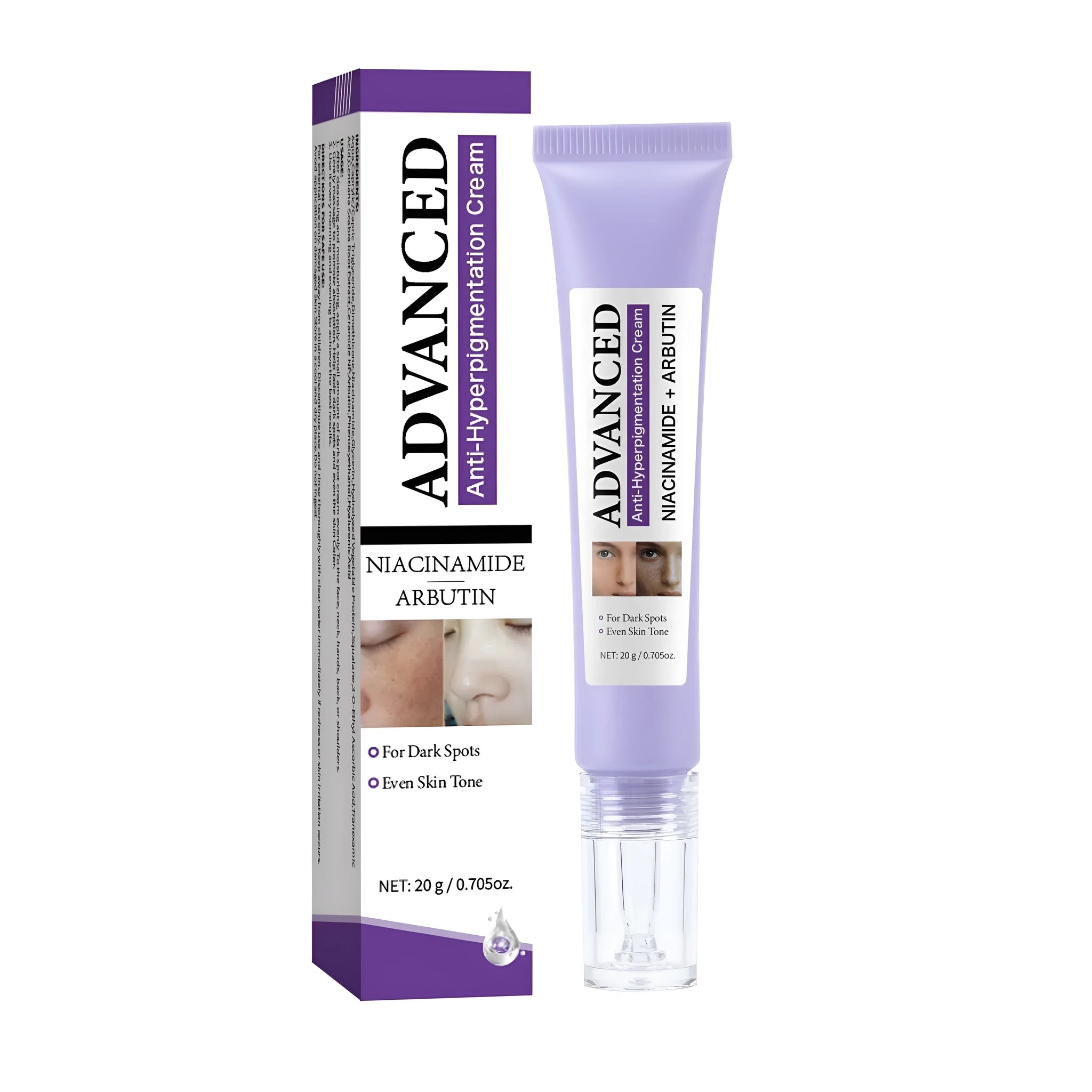 20g anti-pigmentation cream container for ladies with universal skin type compatibility