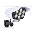 Outdoor waterproof LED solar simulation monitor lamp with motion induction for courtyard wall installation