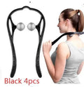 Plastic swan-shaped neck massager hand roller with adjustable stand in blue colour showing 3D floating-point massage design