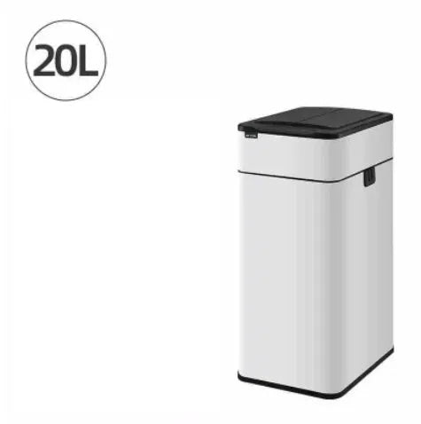 Stainless steel smart inductive trash can with square shape and deodorant system
