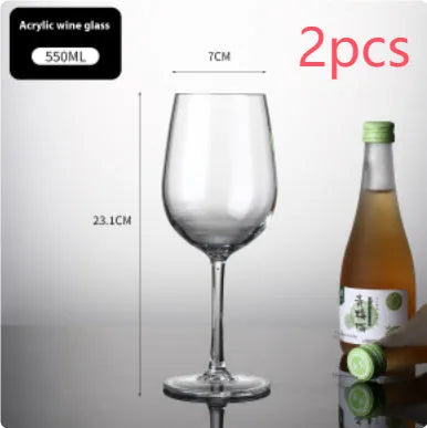 Acrylic wine glass in modern simple style with 300ml or 550ml capacity options