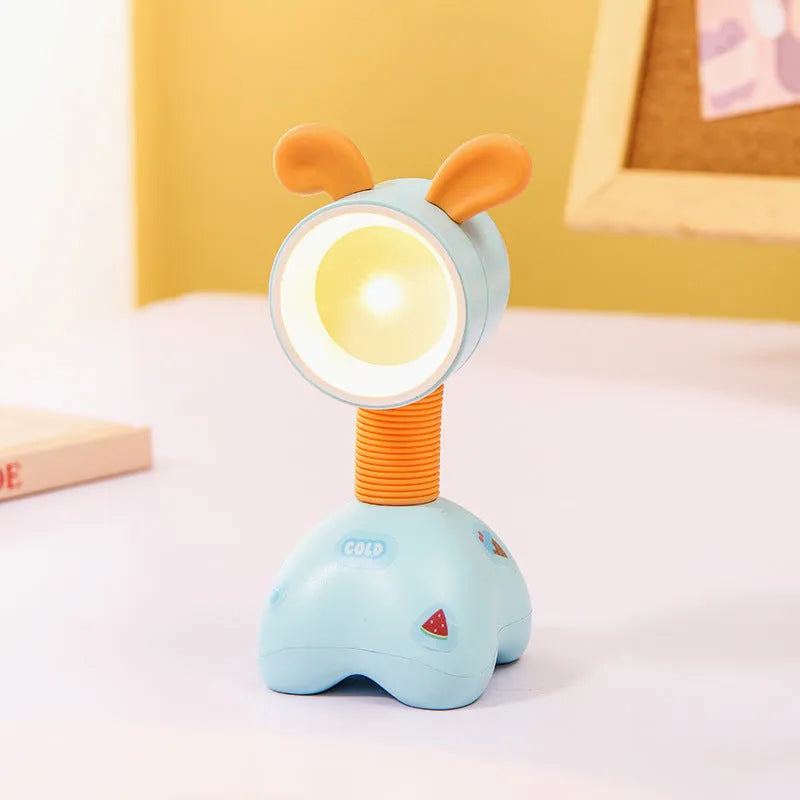 DIY cartoon magnetic small night lamp showing adjustable lighting angle and bear design