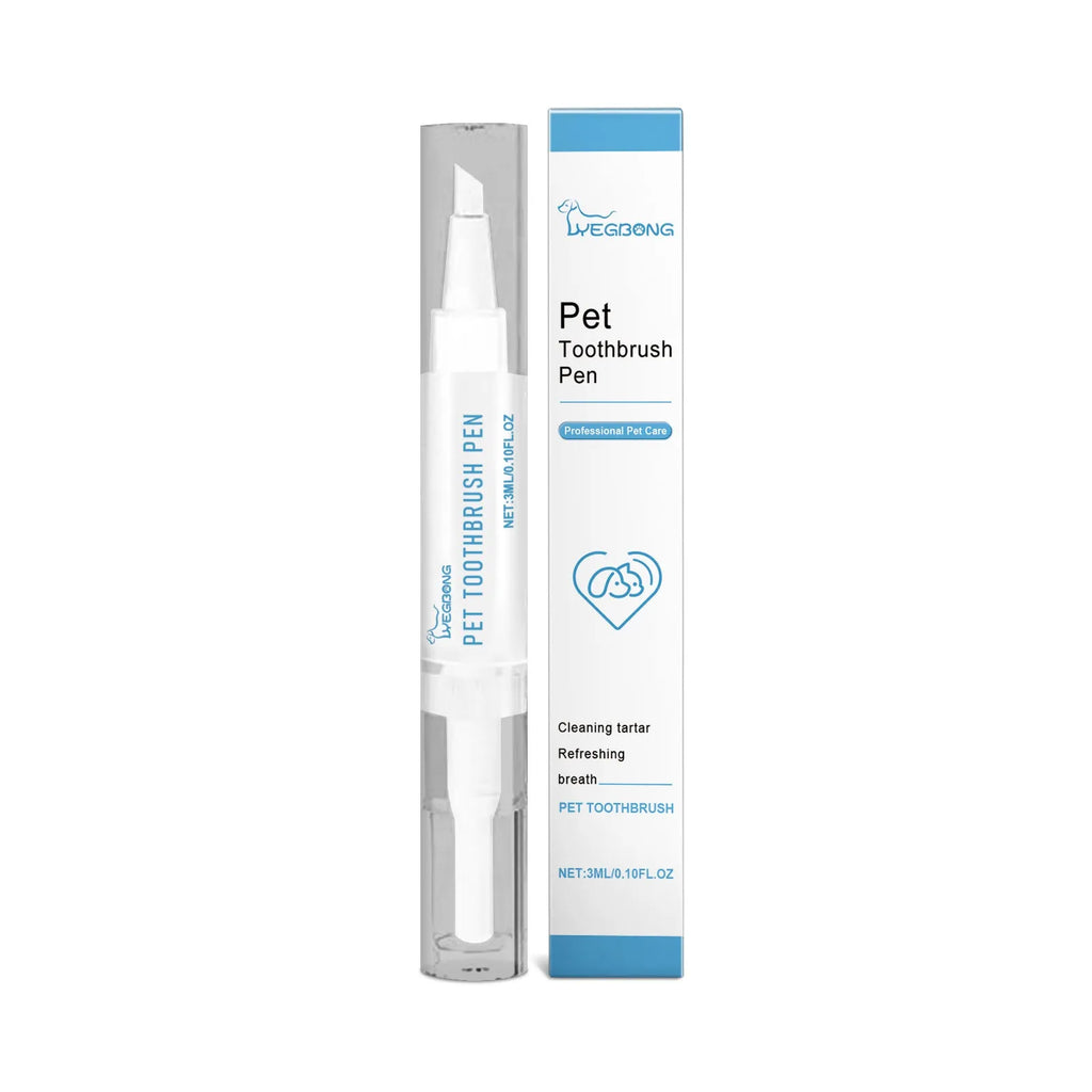 Pet dental care brush with 3ml gel for dog and cat teeth cleaning
