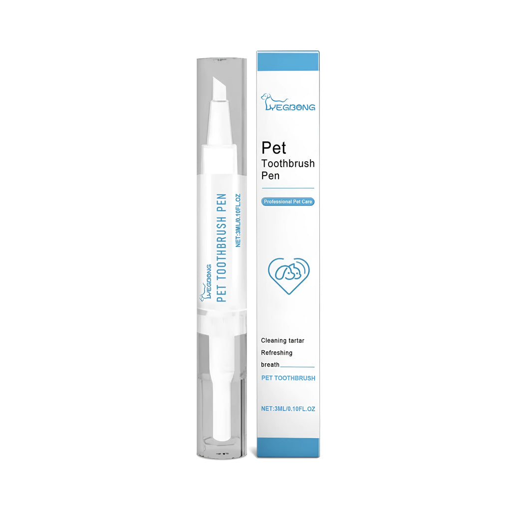 Pet dental care brush with 3ml gel for dog and cat teeth cleaning