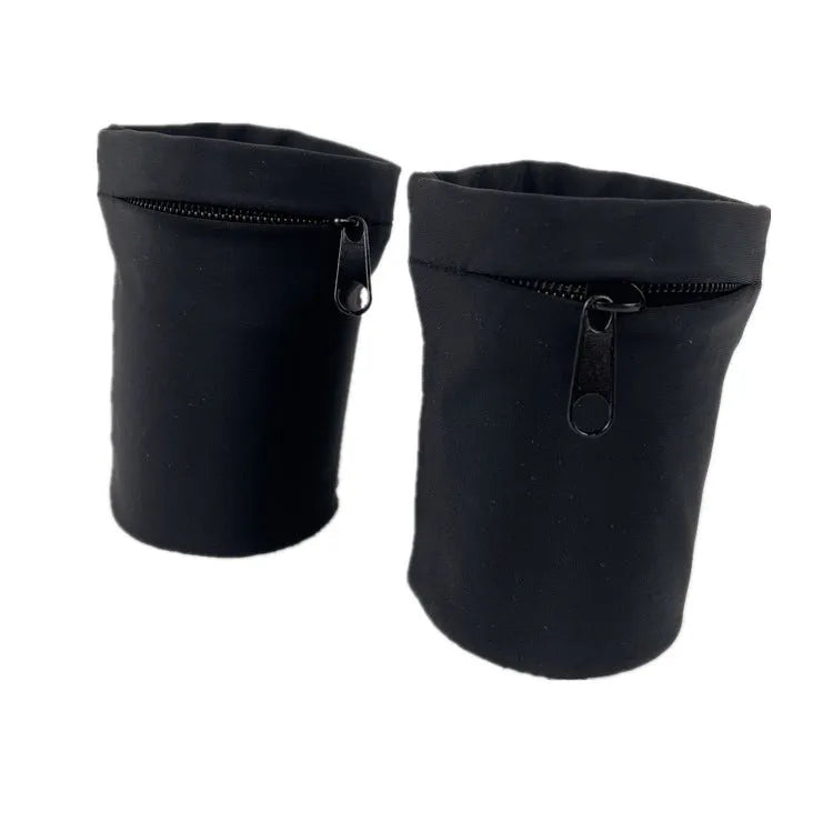 Wrist bag armband sleeve for mobile phone, shown in packaging, dimensions 10 by 10.5 cm.