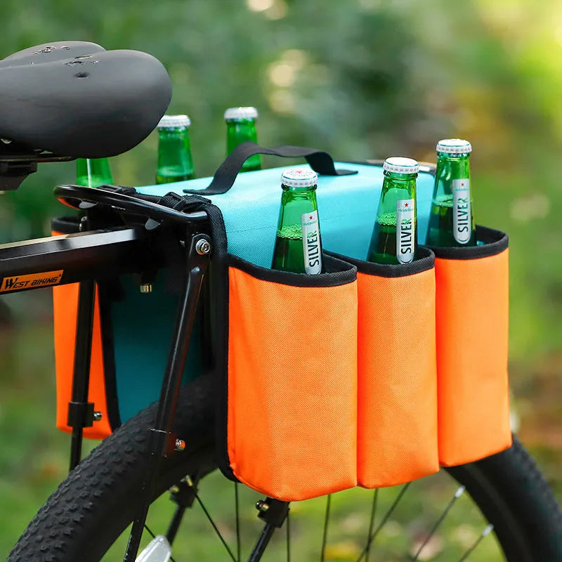 Black and blue orange bicycle double-sided drink storage bag with 2 litre capacity