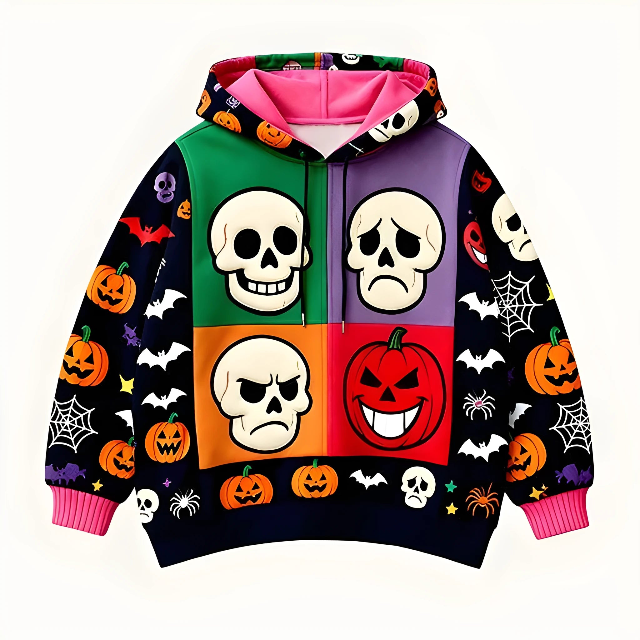 Fashion casual printed polyester sweater in standard fit, available in sizes XS to 3XL