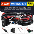 Black off road LED spotlight cable harness with switch for vehicle modification