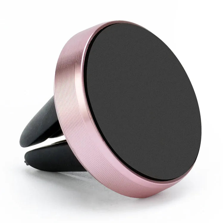 Car air vent magnetic mobile phone holder in rose gold, gold, black, red, or silver colour