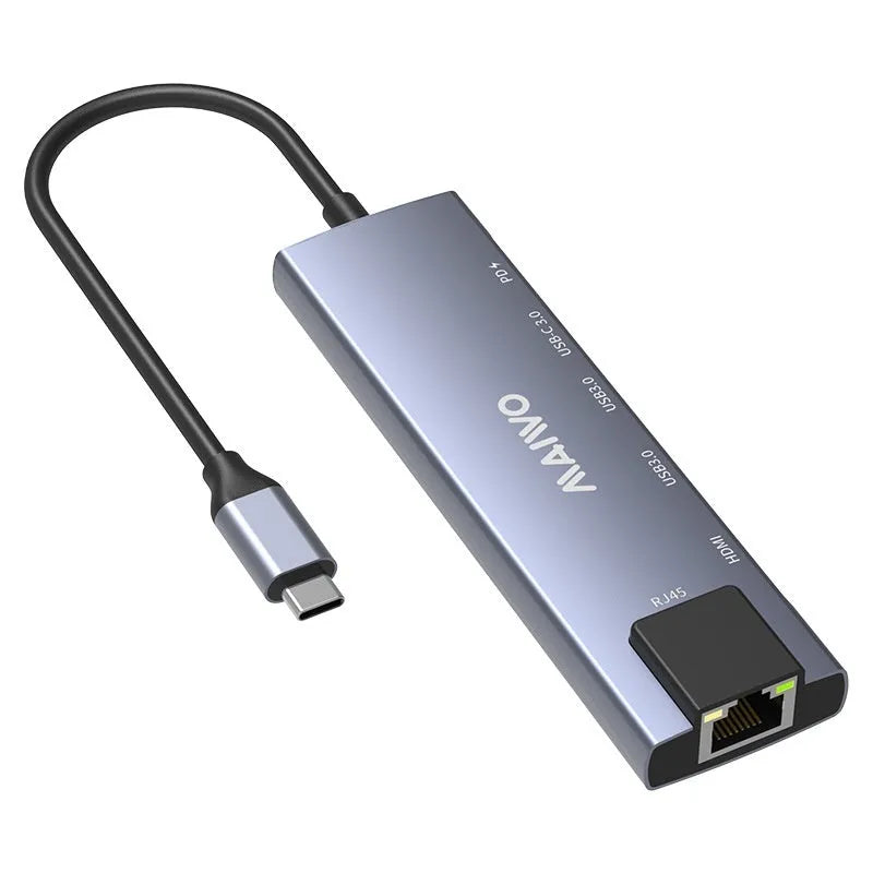 Steam Deck docking station with HDMI, Ethernet, and USB 3.0 ports in aluminium shell