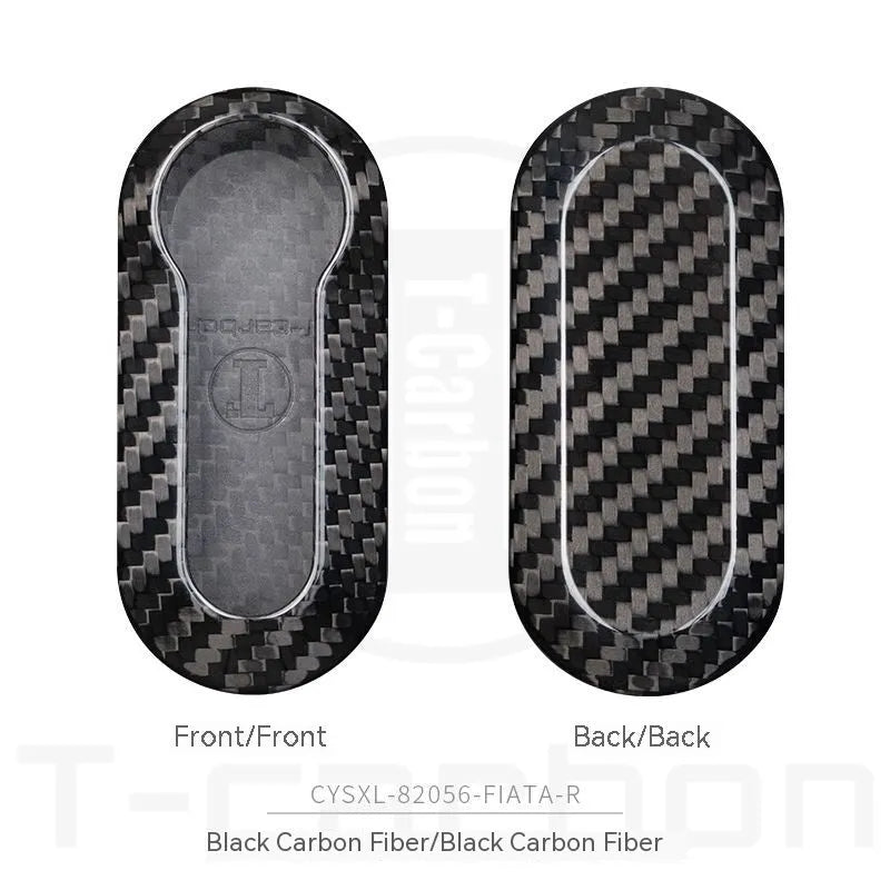 Carbon fibre and glass fibre replacement shell for a car remote key fob.