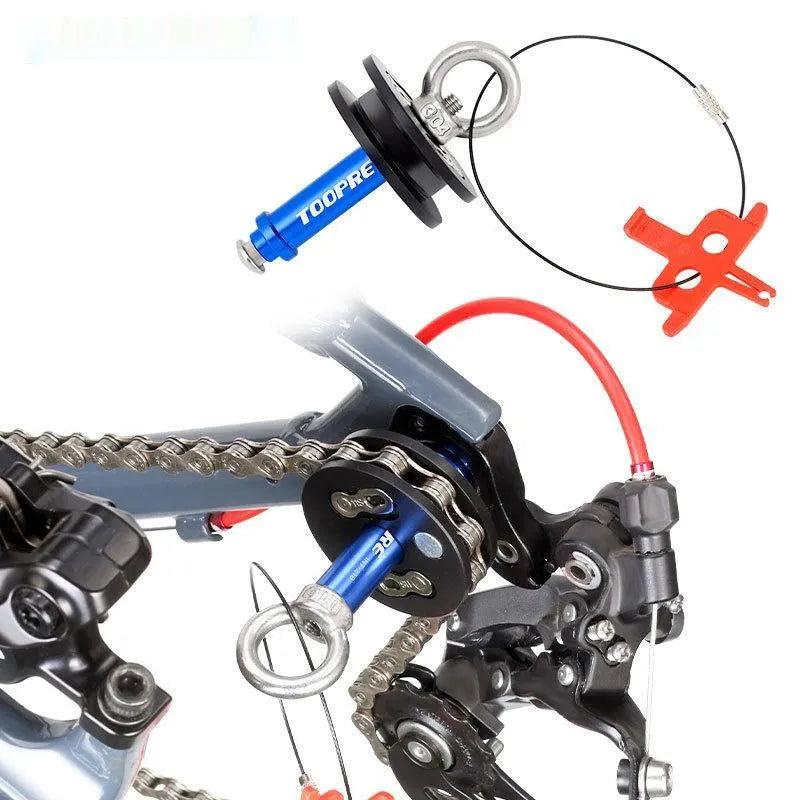 Aluminium alloy bicycle chain holder tool for washing and maintenance