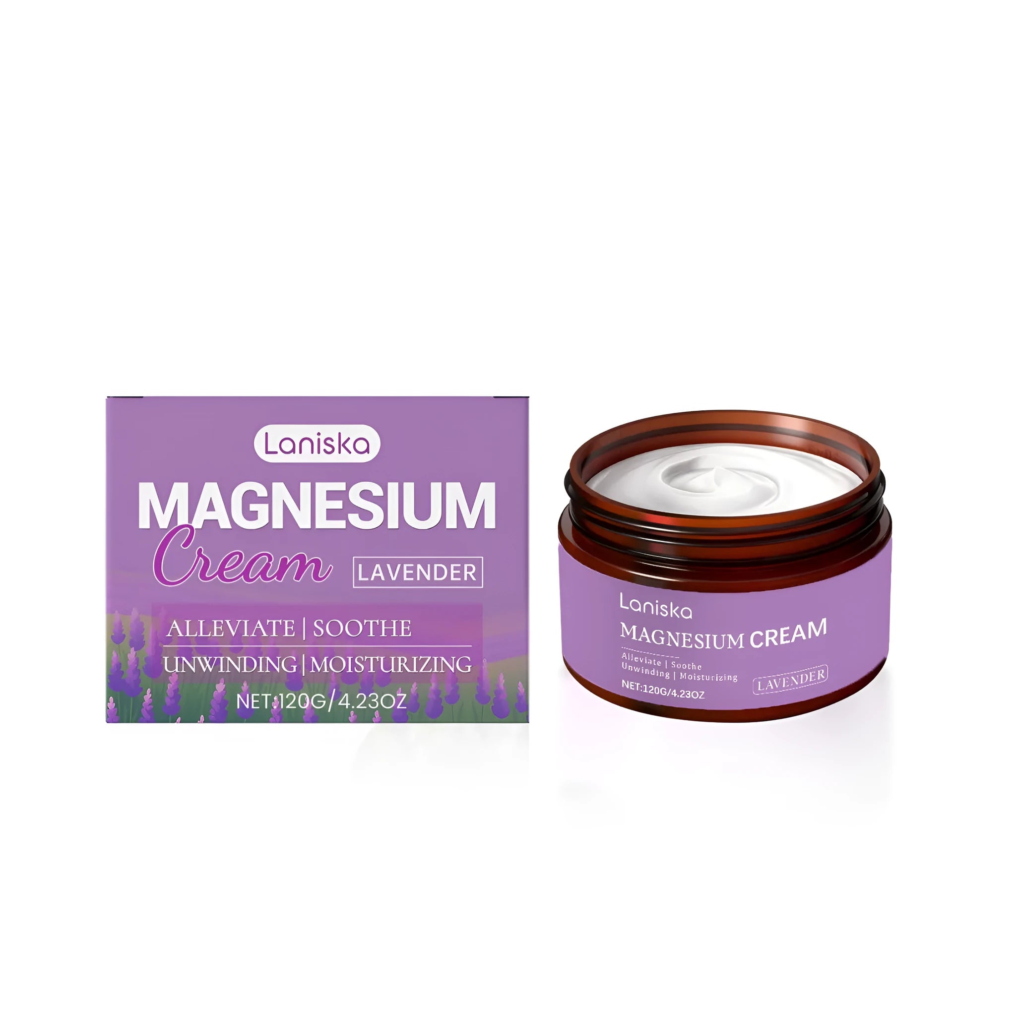 Soothing Local Magnesium Cream 120g jar with magnesium chloride and botanical extracts for targeted muscle relief