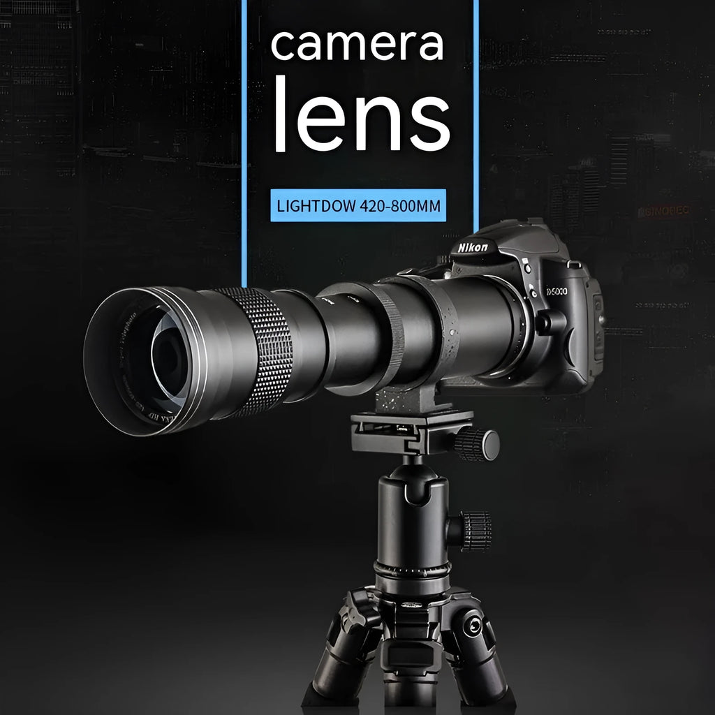 420-800mm manual telephoto zoom lens adapter with T-mount and 67mm filter thread
