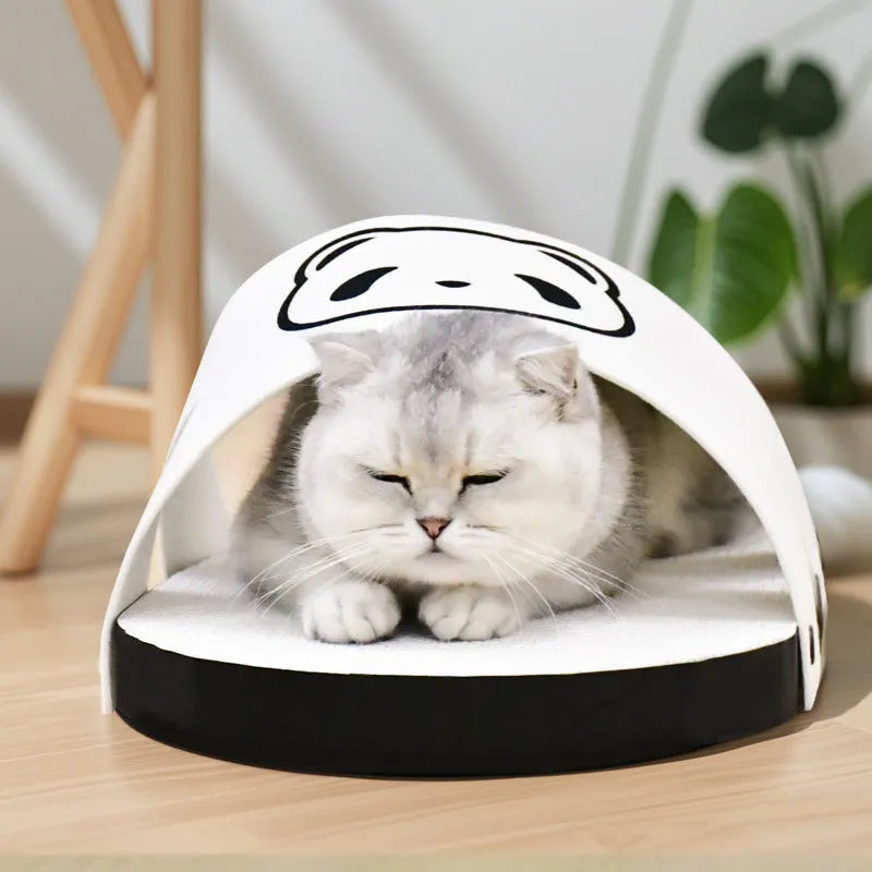 White slipper style corrugated paper cat scratch board for furniture protection