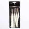 Set of 12 Pearl White nylon wool Fluoresent art markers with wood pen holder for watercolour and acrylic painting
