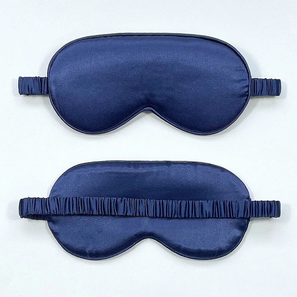 Reversible rayon satin sleep mask in a choice of colours with an elastic headband.
