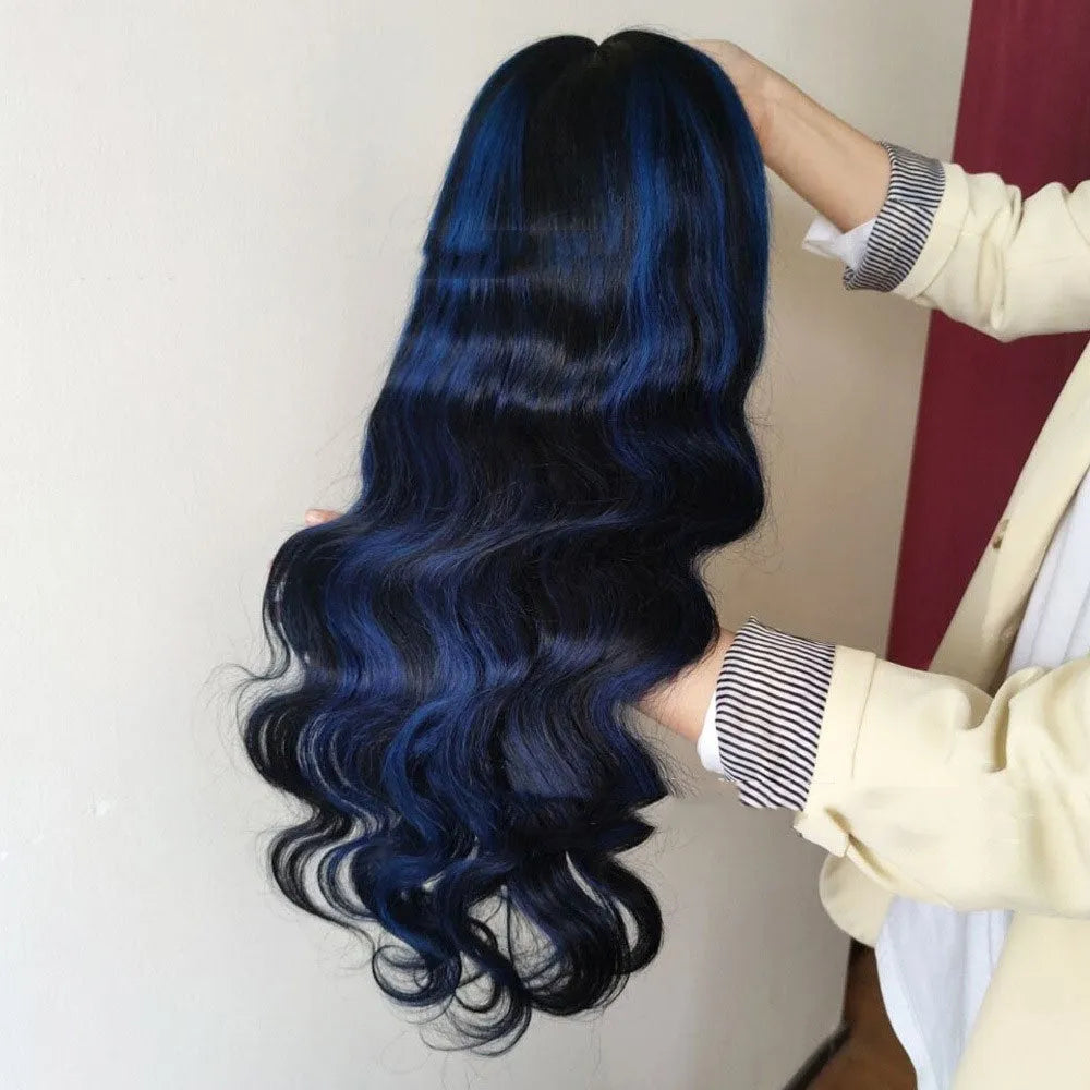 Real human hair lace front wig in star fashion style on a model