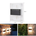 Solar garden wall light with upward and downward LED illumination for outdoor decorative lighting