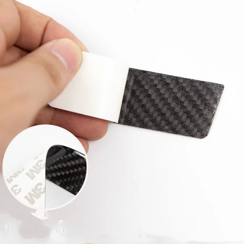 Four carbon fibre door handle protection stickers for Tesla Model S with anti-scratch surface